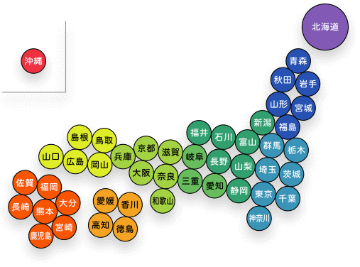 地図：都道府県を選択してください